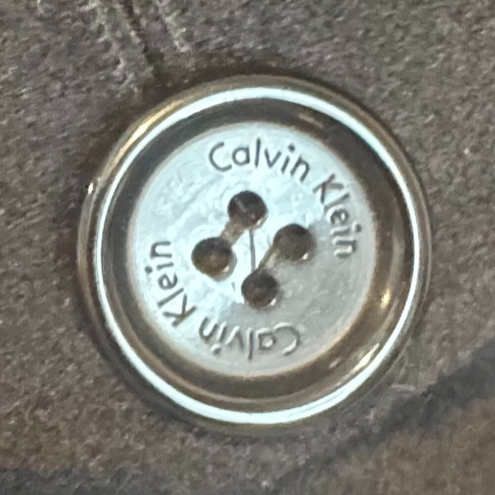 Calvin Klein Women's Single Breasted Wool Blend Belted Trench Coat Black Size 10 - Picture 6 of 6